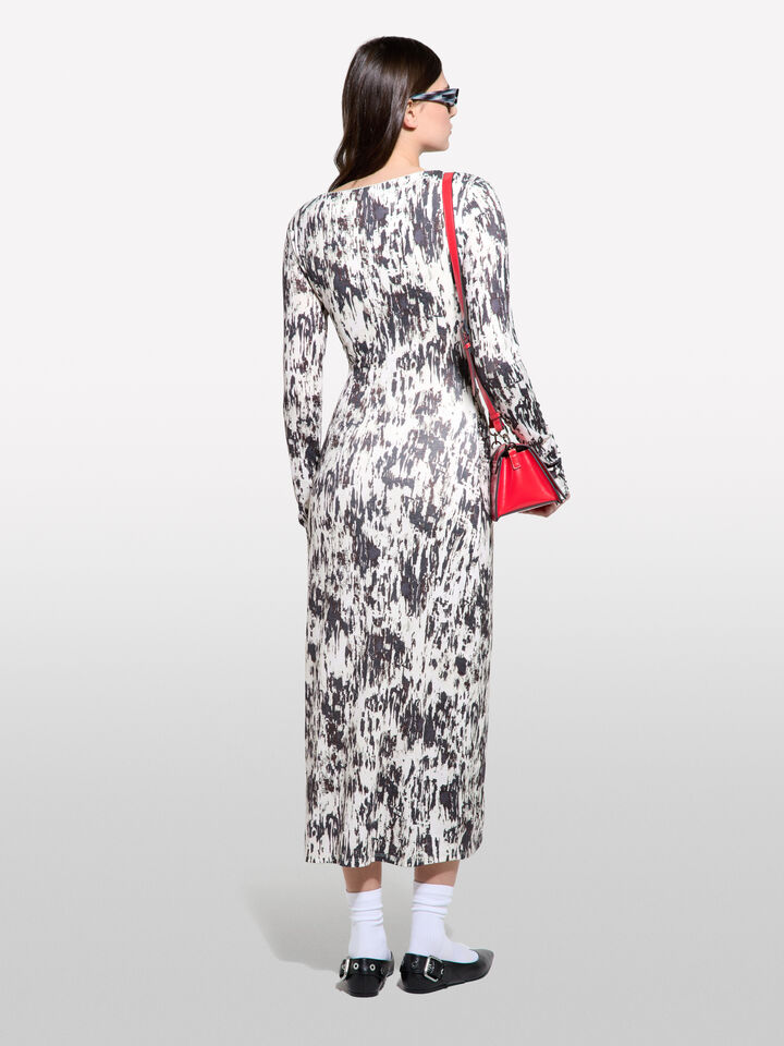 Vestito aderente con spacco - vestiti midi da donna - Multi-color | Sisley image number 3